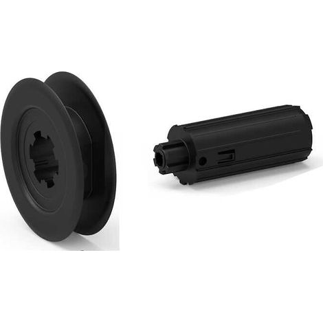 Slid'Up By Mantion – Embout escamotable avec poulie Ø 125 mm – Pour tube ZF 54 – Sangle jusqu'à 15 mm – Matière polyamide et polystyrène choc (1/4)