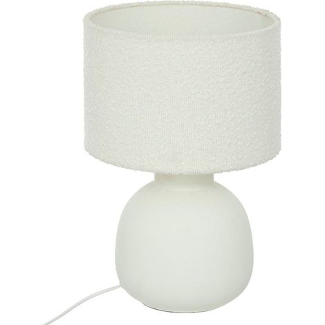 Lampe à Poser Bouclette "Lali" 43cm Blanc (1/5)