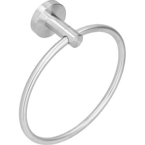 Porte-serviettes mural circulaire moderne en acier inoxydable pour salle de bain (1/2)