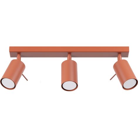 Lampada da soffitto Ring ocra rossa 45x17x6cm Sollux (1/5)