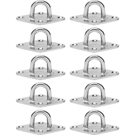 Set da 10 ganci di sospensione robusti in acciaio inox 316, adatti per installazione interna o esterna in diversi punti (5 mm) (1/4)