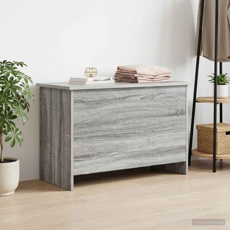 vidaXL Coffre de rangement avec stockage Sonoma gris 80 x 40 x 50 cm