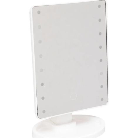 Miroir sur Pied "LED" 26cm Blanc (1/4)