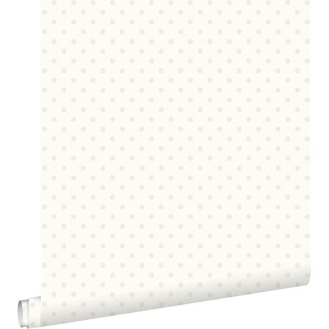 papier peint à motif de petits points blanc et argent  - ESTAhome (1/5)