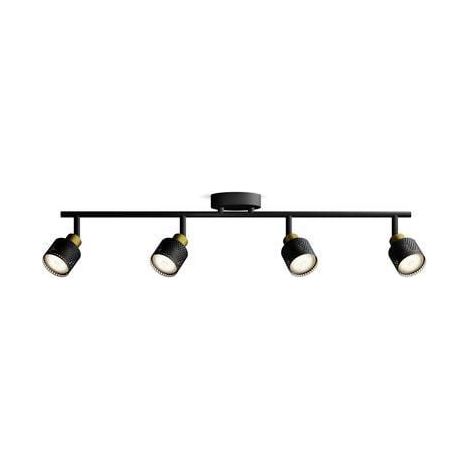 Philips Niall faretti orientabile nero e ottone design elegante