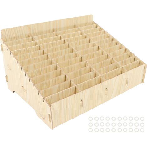48 cases en bois stable pour bureau, coffret de rangement synthétique, présentoir multi-téléphone pour école (1/5)