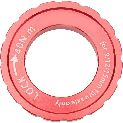 Centerlock-Sicherungsring für Fahrrad-Scheibenbremsnaben aus Aluminiumlegierung, rot, für Rennräder und Mountainbikes. (1/5)
