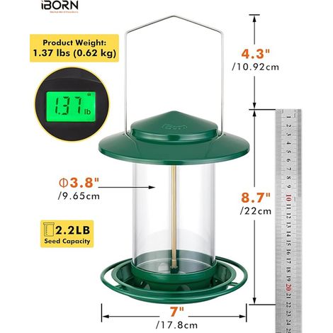 Chew Resistant Metal Bird Feeder for (1/3)