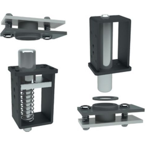 KIT LATO CARDINE E PIASTRE 913 P/CANCELLO 30X40 MM