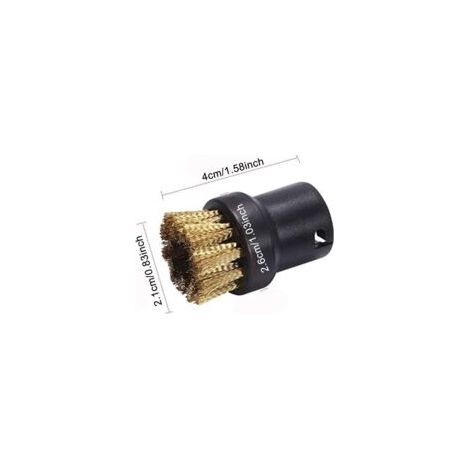 Juego de cepillos de cerdas para boquillas manuales, cepillos de limpieza redondos de repuesto para accesorios de limpiadores a vapor Karcher SC1 SC2 SC3 SC4 SC5 (rojo + negro) - Crezuo