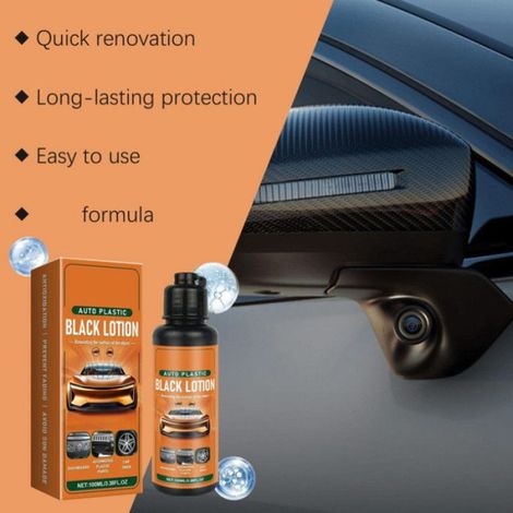 Auto Plastic Restorer Kit, Plastic Restorer, Nettoyant Plastique Voiture Interieur, Enovateur Plastique,Auto Plastic Noir Lotion (1/5)