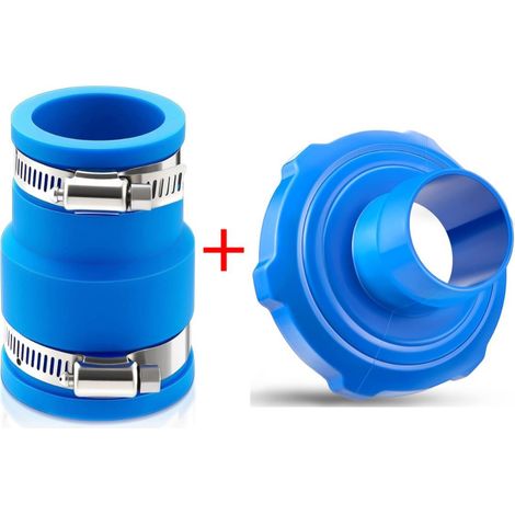Adaptador para manguera de piscina, compatible con Intex/Bestway, con conexión de abrazadera. (1/5)
