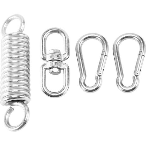 Filiyano – sac de frappe – Chaîne pivotante en acier inoxydable avec mousquetons et ressort, capacité de 454 kg (1000 lb) pour sac de frappe (1/5)