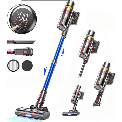 Aspirateur balai sans fil 670W – Aspiration 58000Pa – Autonomie 60 min – Écran tactile OLED – Filtration HEPA – Bac 2L (1/5)