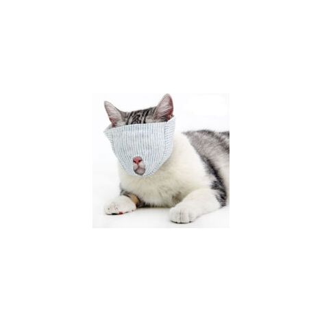 Masque de protection pour animal couvrant les yeux, taille M, empêchant les griffures et les morsures pendant le toilettage (1/4)