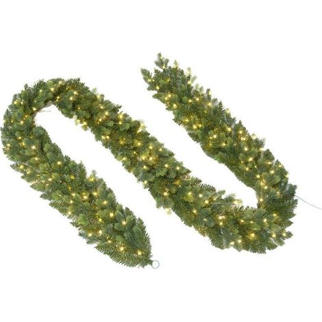 Festone di natale decorazione natalizia madison lunghezza 270 cm