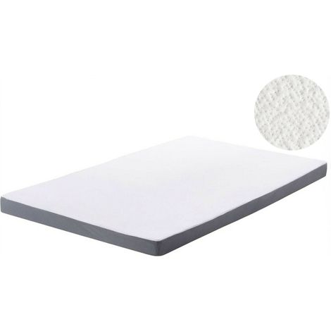 Materasso in Schiuma Viscoelastica Durezza Media Grigio e Bianco 80 x 200 cm Piccolo (1/5)