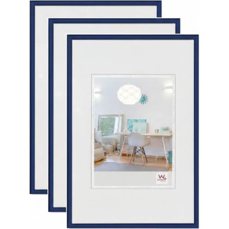 Lot De 3 Cadres Photo En Plastique, Bleus, 13 x 18 cm (1/5)