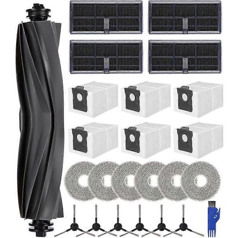 Pièces de rechange pour aspirateur robot Dreame L10s Pro Ultra Heat : brosse principale, filtre HEPA, lingette de nettoyage et sacs à poussière (1/5)