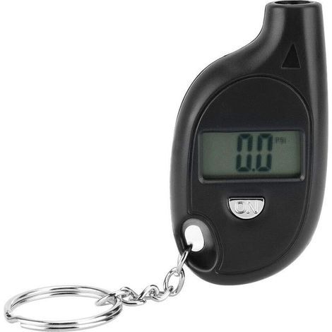 Manomètre/contrôleur de pression numérique porte-clés, Mini testeur de jauge de pression de pneu LCD numérique 5-150PSI (1/4)