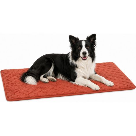 Panier Chien - Coussin Chien et Chat orthopédique Cognac - Coussin orthopédique idéal pour Cages métalliques - 100,5x63x2cm (1/5)