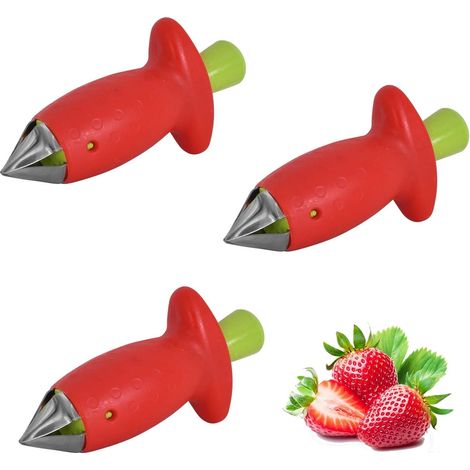 Pinza per piccioli di fragole, confezione da 3 pezzi, pinza per piccioli di fragole, pinza per piccioli di pomodori, pinza per piccioli in acciaio inossidabile, rimuove facilmente i batteri da frutta 