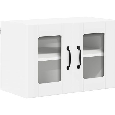 Maison Exclusive - Mobile in vetro da parete LUCCA Bianco 60 x 31 x 40 cm (1/5)