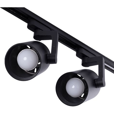 Pacchetto 2 Luce della pista MoNofase E27 PAR30/A65 - Nero