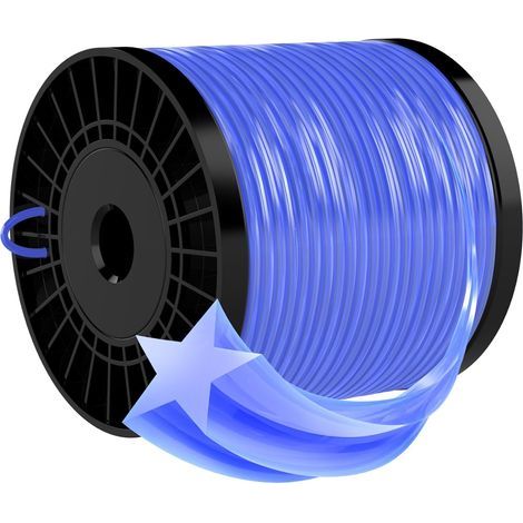 Forever Speed Bobina per decespugliatore Filo da taglio a 5 lame in nylon 2,4 mm x 100 metri blu (1/5)