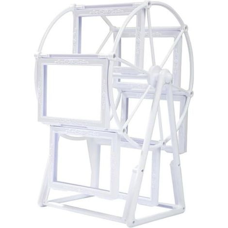 Cadre photo tournant géant vintage – Plastique, 12 photos – Personnalisable – Bureau, famille (1/3)