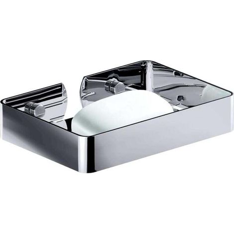 Jabonera de ducha, soporte para jabón Douc Bar de acero inoxidable 304, soporte para esponja de pared (plateado) (1/3)
