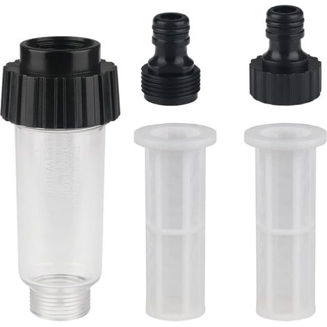 Filtre à eau Filtre pour Nettoyeur Pompe de Jardin Filtre Tuyau Arrosage avec Raccord d'eau 3/4",1 connecteurs,2 filet de filtre pour Nettoyeur Haute Pression Pompe de Jardin-JUSCH (1/5)