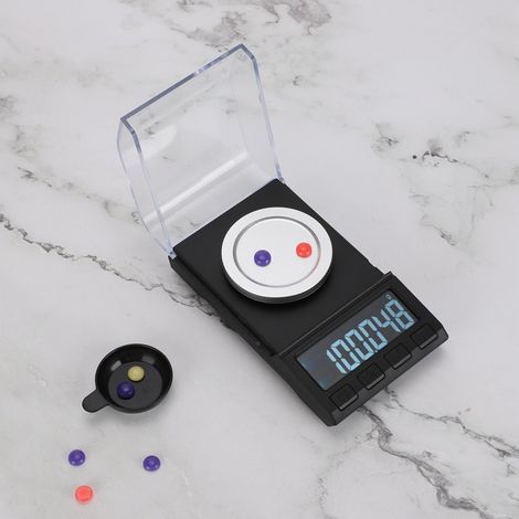 Mini balance électronique de cuisine numérique LCD 100 g / 0,001 g pour peser les aliments et les bijoux. (1/5)