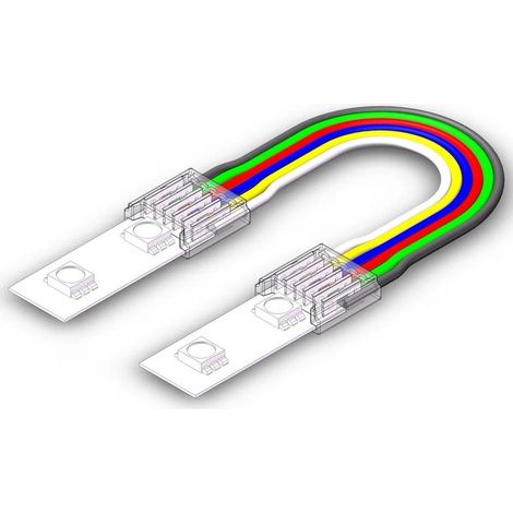 Connettore per LED COB e SMD RGB+CCT a 6 pin da Striscia a Striscia 12mm (1/4)