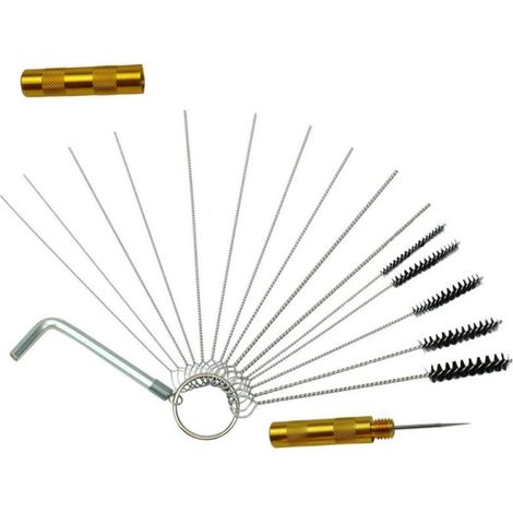 Kit de Nettoyage pour Nettoyage Précis Airbrush Cleaner Brosses en Nylon et Acier Inoxydable 304 Léger et Pratique Pochette de Rangement du Pulvérisateur (1/5)