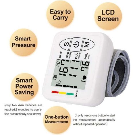 Tensiomètre électronique professionnel pour bras supérieur, tensiomètre intelligent et précis, détection automatique de l'hypertension, de l'arythmie, du pouls, brassard réglable (1/3)