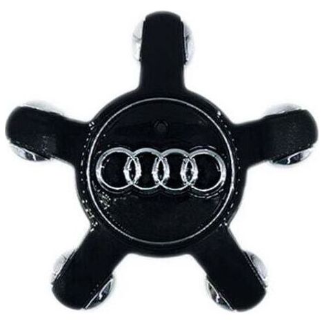 Lot de 4 cache-moyeux de roue pour Audi A3 A4L A5 A6L A8L Q3 Q5, accessoires de voiture, 135 mm, noir (1/4)