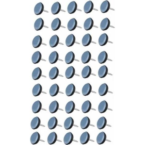 CSPARKV (19mm )50 Pièces Patin Chaise Teflon à Clouer Ronde Patins de Meubles en Teflon Patin de Chaise avec Clou Teflon Patins de Chaise Feutre à clouer pour Chaise Canapé Bureau Table (1/5)
