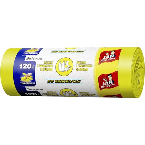 Sacchi gialli per la raccolta differenziata della plastica, 120 l