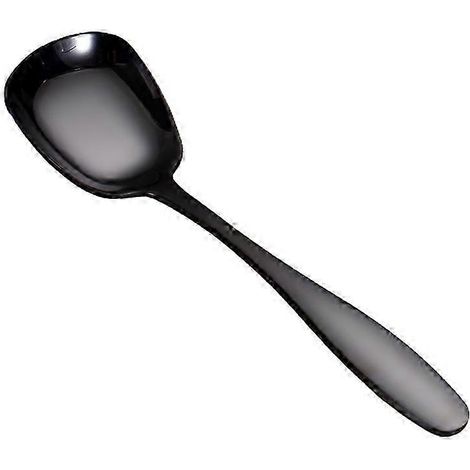Cuillère de service en acier inoxydable antirouille, compatible lave-vaisselle, grande cuillère de service pour buffet et restaurant RYFBlack (1/5)