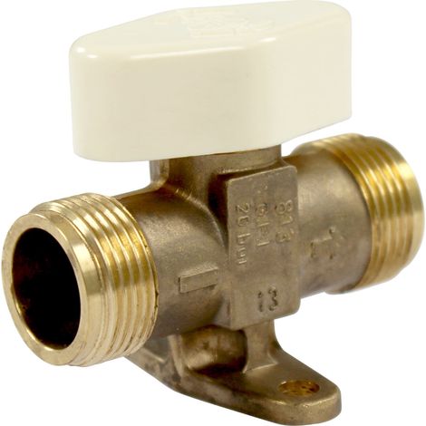 Favex – Vanne d'arrêt gaz butane/propane 20 bar – Mâle 3/4 – Vanne 1/4 de tour à verrouillage automatique – Convient pour installations sous pression