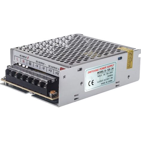 Transformateur de tension à découpage AC 100V~240V vers DC 24V 5A 120W pour bande LED (1/5)