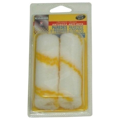 Rodillo Pintura Antigoteo 2 Pz 11 Cm Recambio Rulo Pluma