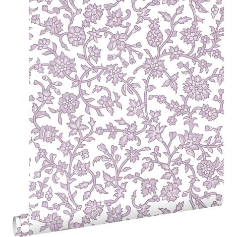 papier peint fleurs vintage lilas violet  - ESTAhome (1/5)