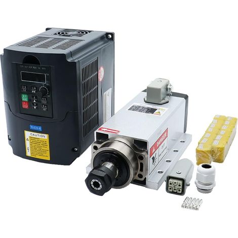 Kit de moteur de broche sans balais CNC CNC machine-outil broche CE 2200w 2.2kw 24000 tr/min ER20 moteur de broche de refroidissement par Air VFD 13 pièces ER20 pinces (1-13mm) ( Color : 4 , Size : 38 (1/5)
