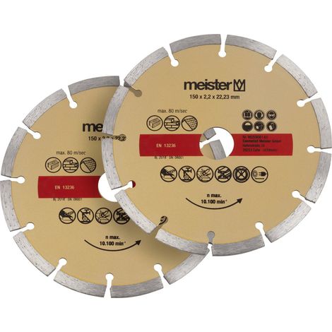 Meister Diamant Trennscheibe 2-teilig Ø 150 x 22,23 mm für Winkelschleifer