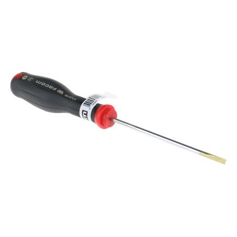 Facom – Tournevis plat Protwist Ø3,5mm – Lame 100mm pour accès dans les puits – Pour bois dur et teck – Vissage rapide en série
