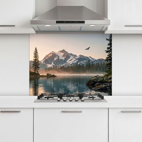 CRÉDENCE CUISINE Montagnes - Eau - Arbres 80x60 cm