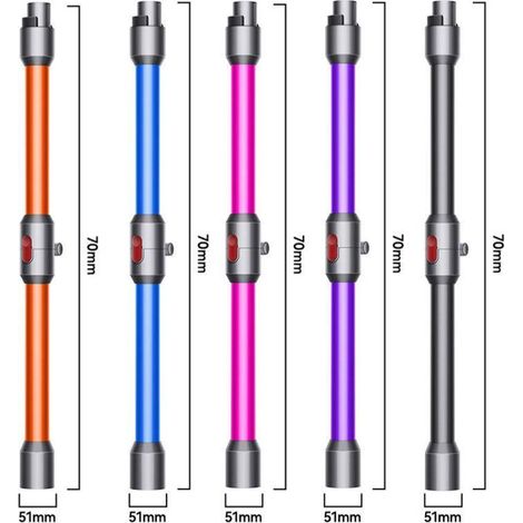 Compatible avec Dyson V6, V7, V8, V10, V11, V15. Tube d'extension métallique pliable, tube droit, accessoire pour aspirateur balai. (1/4)