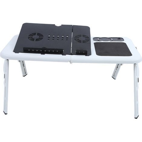 Ordinateur Portable pliable, lit de voiture, canapé, support de bureau, plateau de Table, ventilateur frais (1/5)
